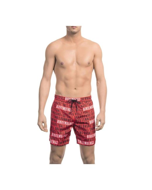 Bikkembergs Beachwear in Red für Herren