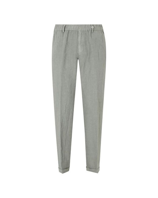 Myths Gray Straight Trousers for men