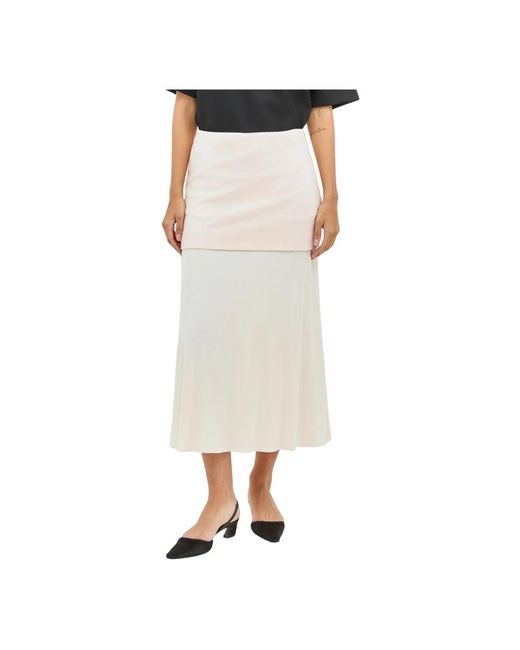 Midi Skirts di Jil Sander in Natural