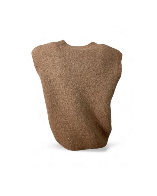 ViCOLO Brown Round-Neck Knitwear