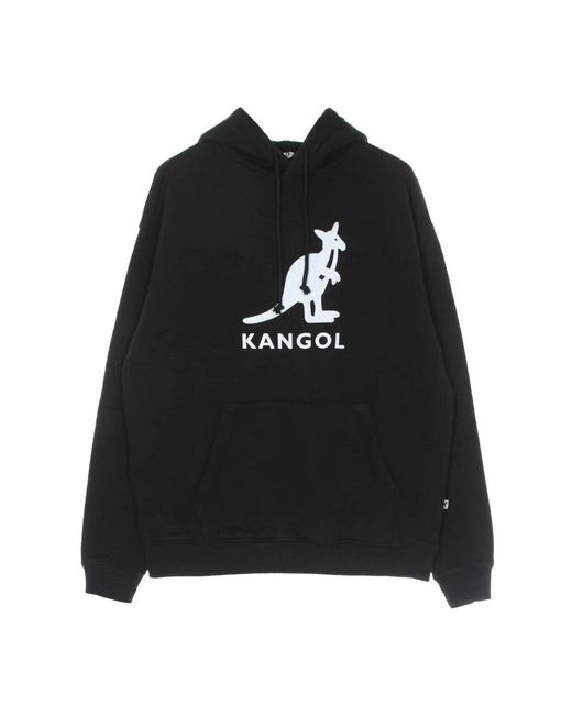 Kangol Schwarzer Hoodie Mit Kordelzugkapuze in Black für Herren