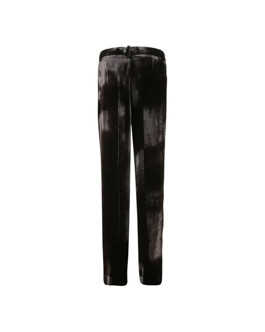Straight Trousers P.A.R.O.S.H. de color Black