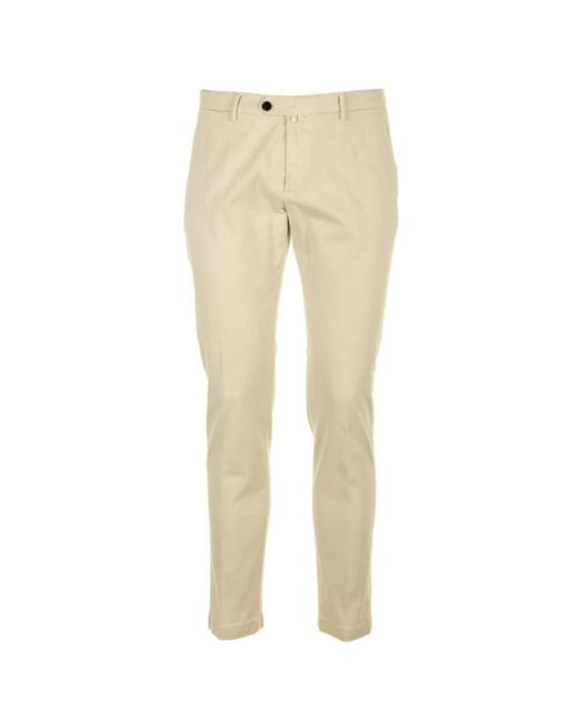 BRIGLIA Broeken ,Katoen Katoenen Broek Met Schuine Zakken in het Natural voor heren