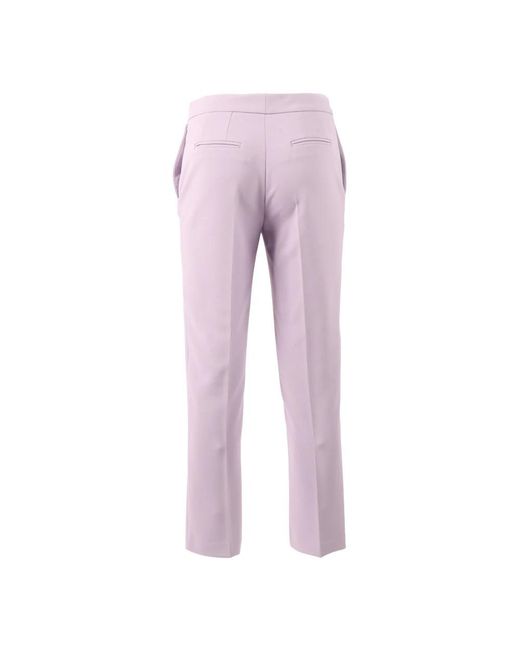 Elisabetta Franchi Purple Straight Trousers