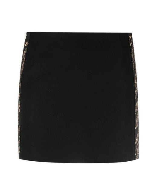 Just Cavalli Black Schwarzer mini rock polyester elastan