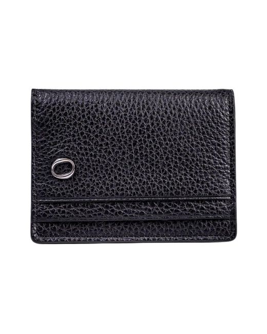 Orciani Leder Kartenhalter Buchstil in Black für Herren