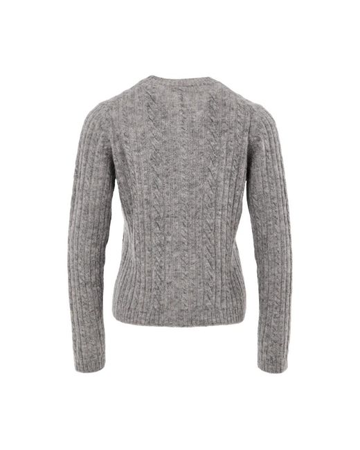 Gran Sasso Truien & Vesten ,Grijs ,Cardigan Con Lavorazione Trecce in het Gray