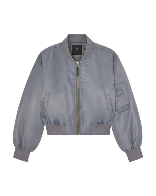 Anine Bing Gray Bomber Jackets
