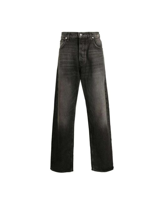 Rhude Black Straight Jeans for men
