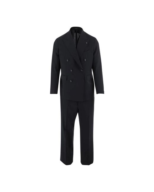 Tagliatore Kostuums ,Blauw ,Wol New York Wool Double-Breasted Suit in het Black voor heren
