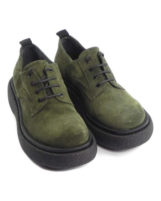 Carmens Green Laced Shoes