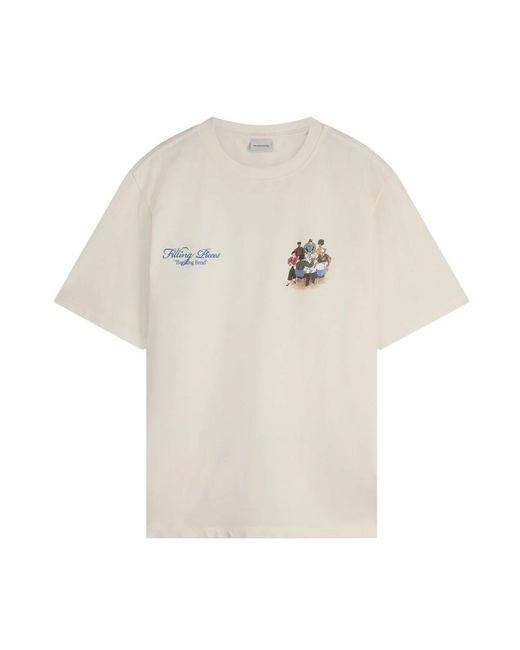 Filling Pieces Tops ,Katoen T-Shirt Supper in het White voor heren