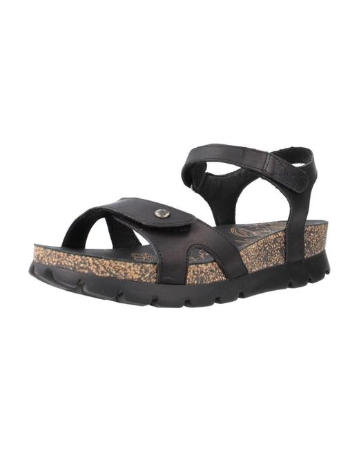 Panama Jack Black Stilvolle flache sandalen