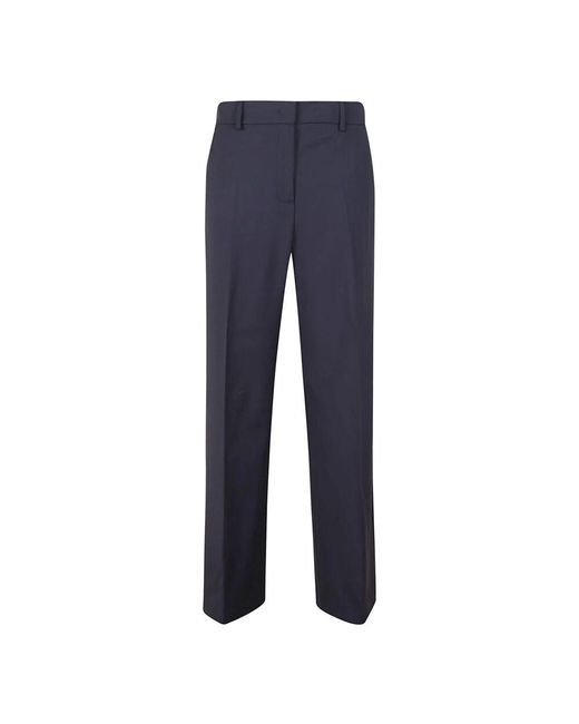 Weekend by Maxmara Blue Blaue wollhose mit reißverschluss