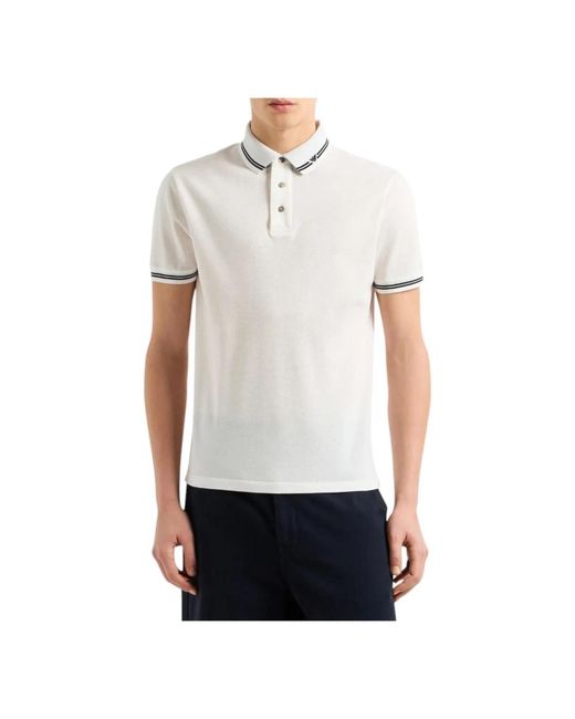 Emporio Armani White Polo Shirts for men