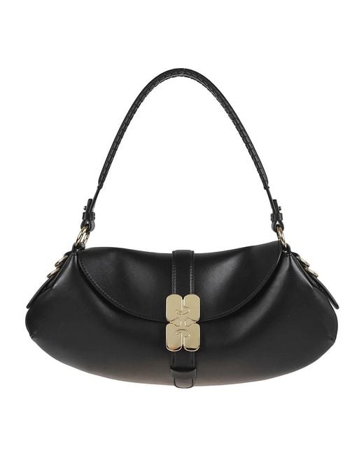 Ganni Black Shoulder Bags