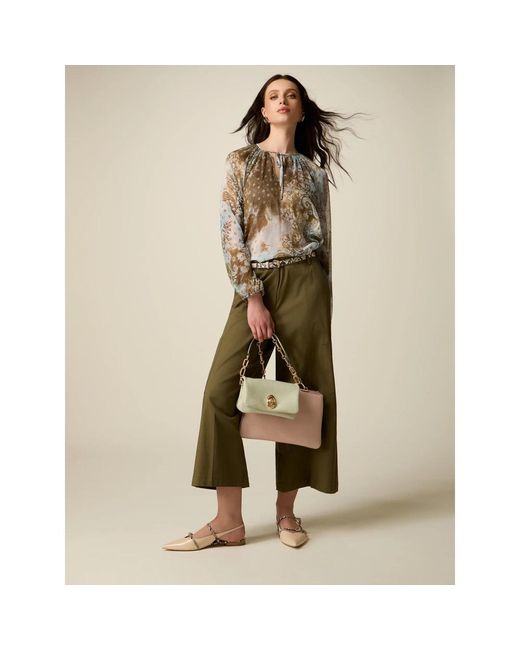 Oltre Cropped Cargobroek in het Green