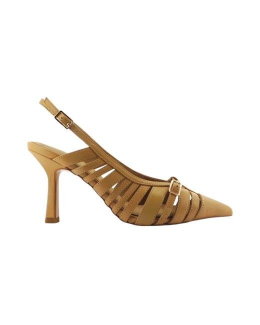 Elvio Zanon Slingback Pump in het Metallic