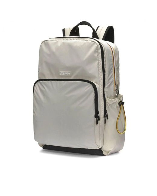 K-Way Gray Strukturierter beiger rucksack gizy