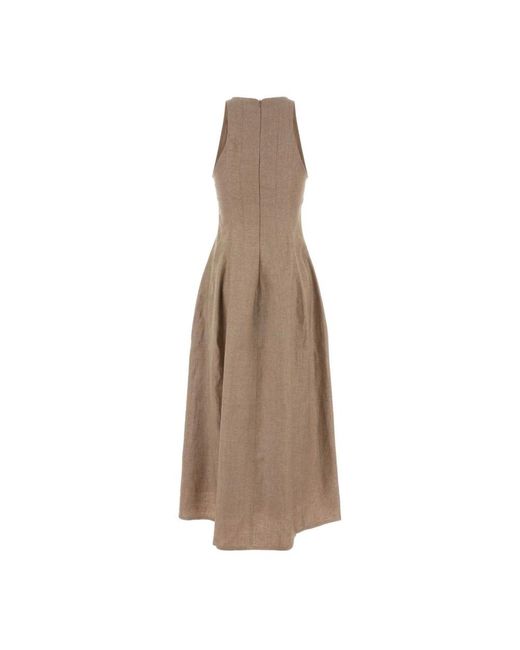 Brunello Cucinelli Natural Midi Dresses