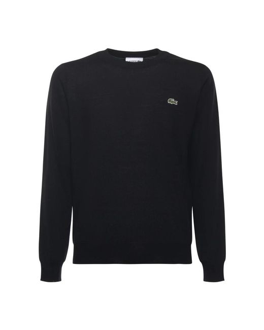 Lacoste Black Round-Neck Knitwear for men
