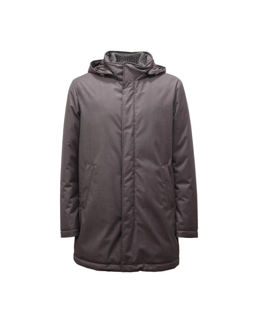 Herno Gray Parkas for men