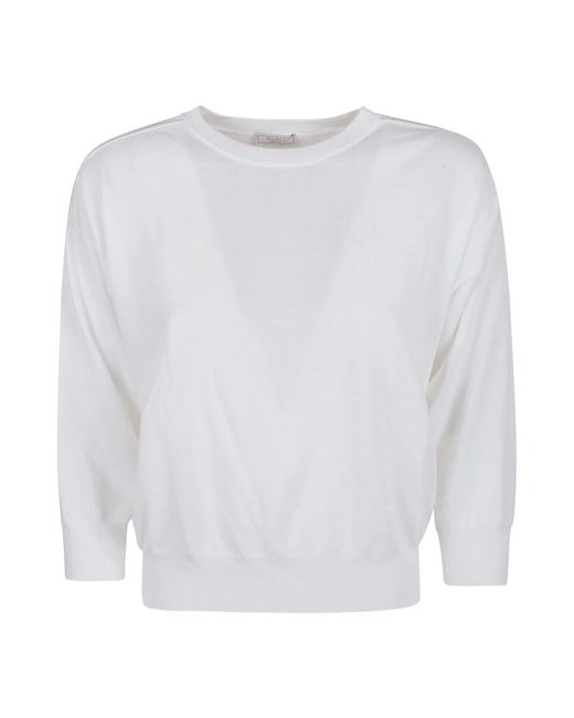Peserico White Weiße Pullover Für Frauen Casual Stil