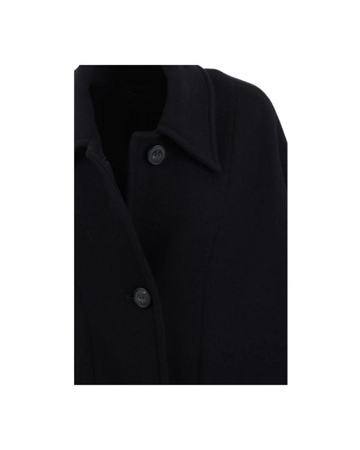 Pinko Black Single-Breasted Coats