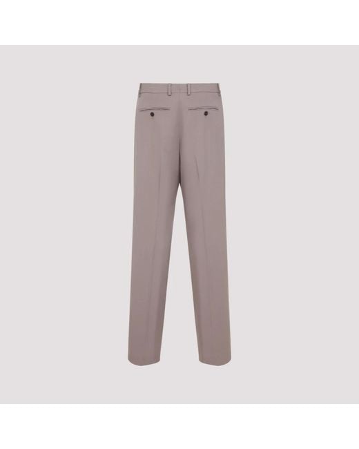 Dries Van Noten Gray Slim-Fit Trousers for men