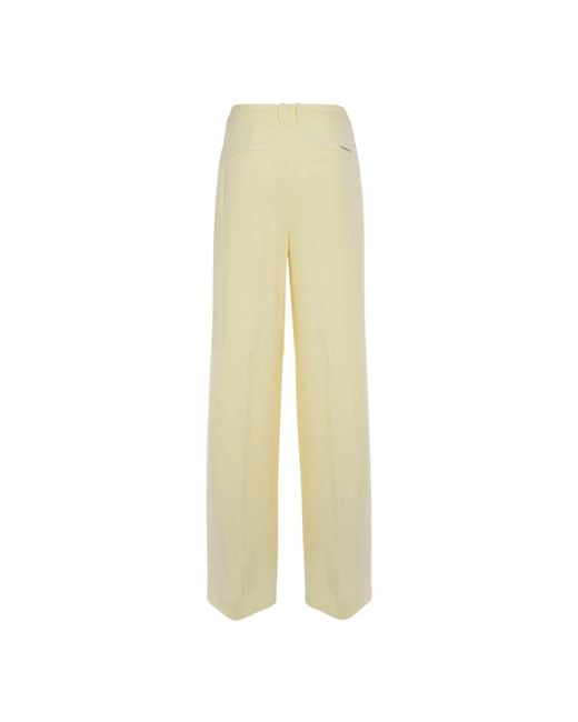 Calvin Klein Yellow Wide Trousers