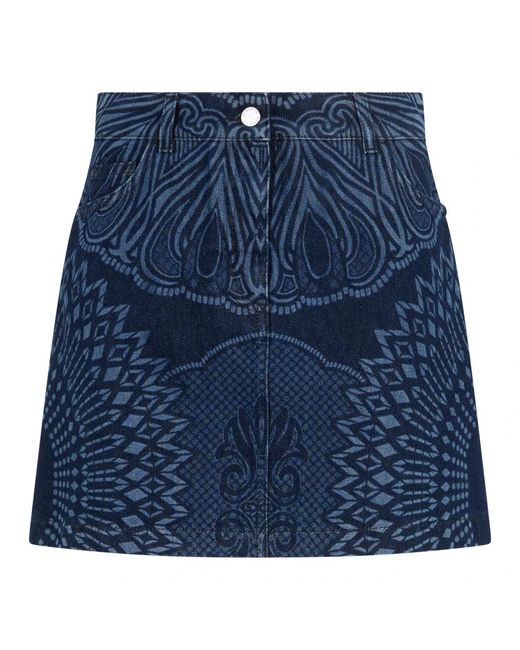 Alberta Ferretti Blue Denim Skirts