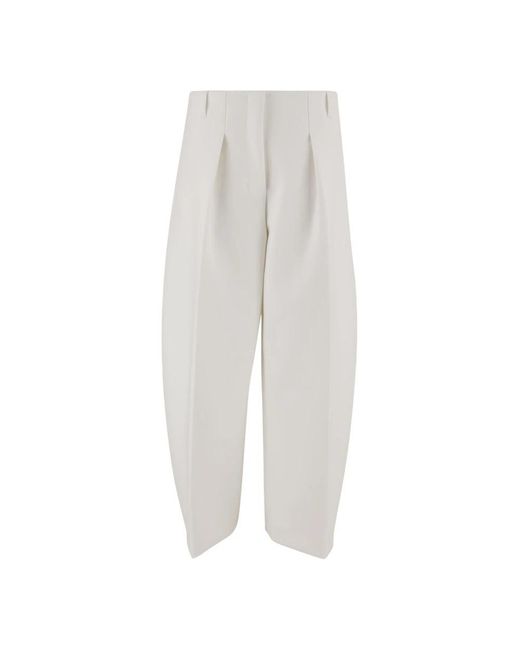 Jacquemus White Wide Trousers