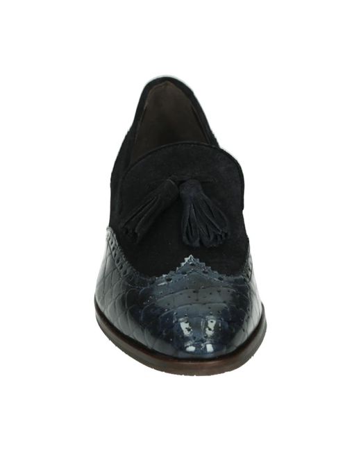 Pertini Black Blaue Slip-Ons Mit G Weite