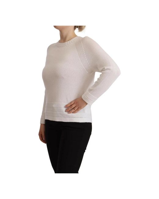 Alpha Studio Gray Round-Neck Knitwear
