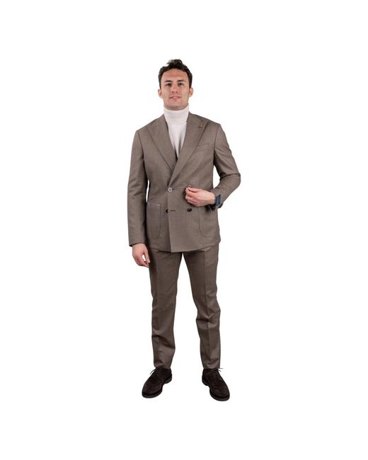 Double Breasted Suits Sartoria Latorre de hombre de color Brown