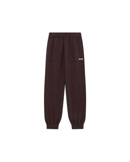 MSGM Brown Sweatpants