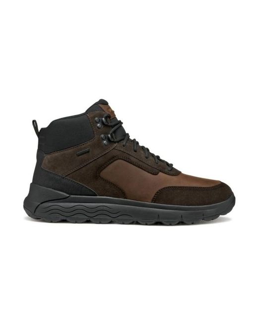 Geox Black Lace-Up Boots for men