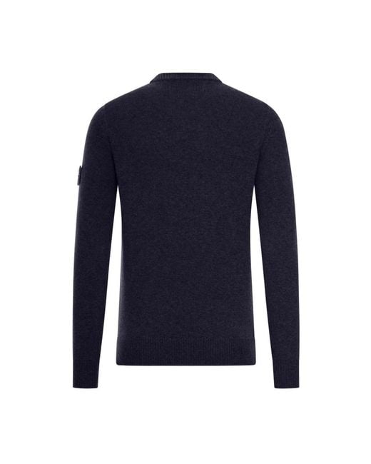 Stone Island Blue Round-Neck Knitwear for men