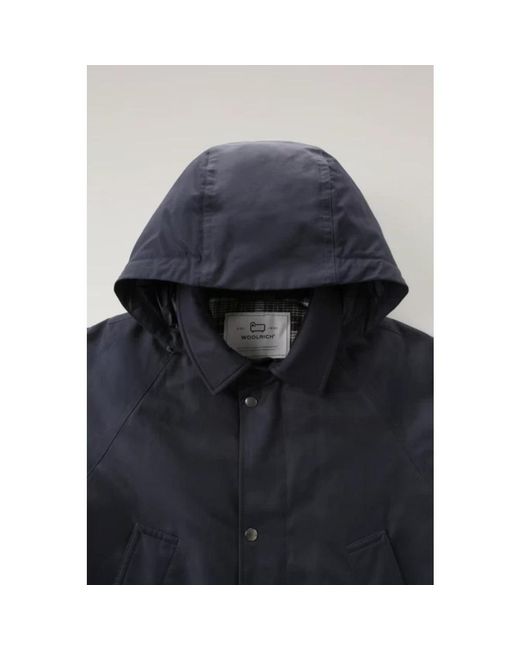 Woolrich Authentic Raglan Coat in het Blue voor heren