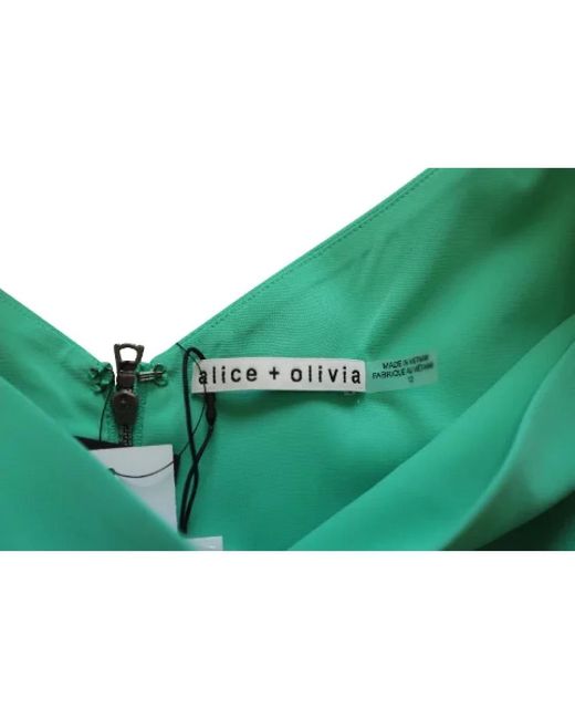 Alice + Olivia Green Polyester dresses alice + olivia