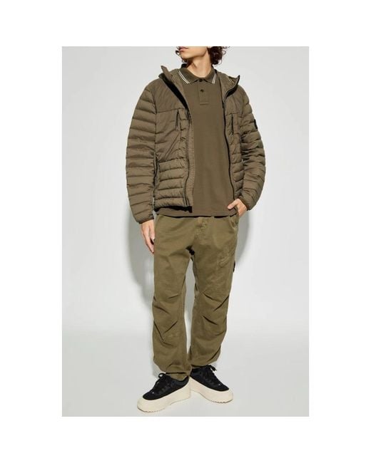 Stone Island Green Down Jackets for men
