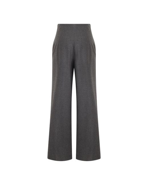 Alberta Ferretti Gray Wide Trousers