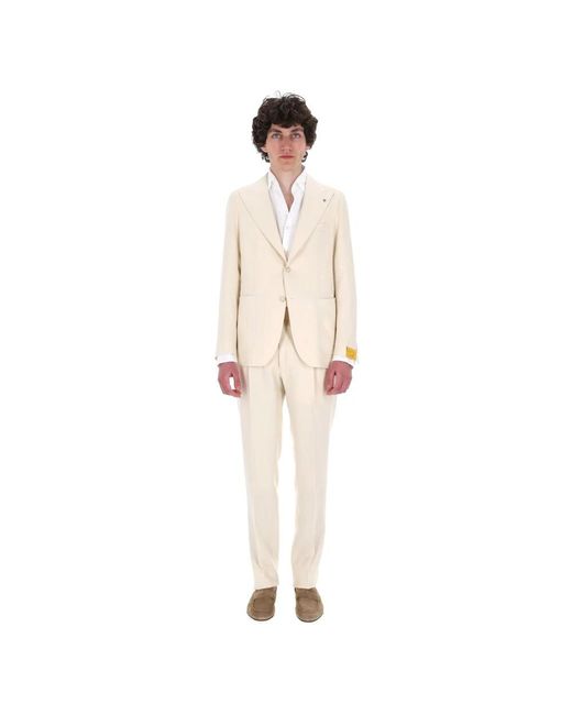 Tagliatore Kostuums ,Linnen Pino Lerario Linen Suit in het Pink voor heren