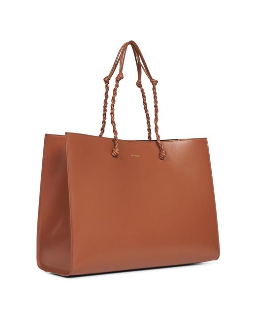 Jil Sander Brown Tote Bags