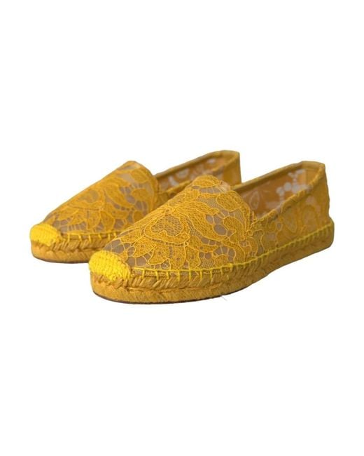 Dolce & Gabbana Yellow Espadrilles