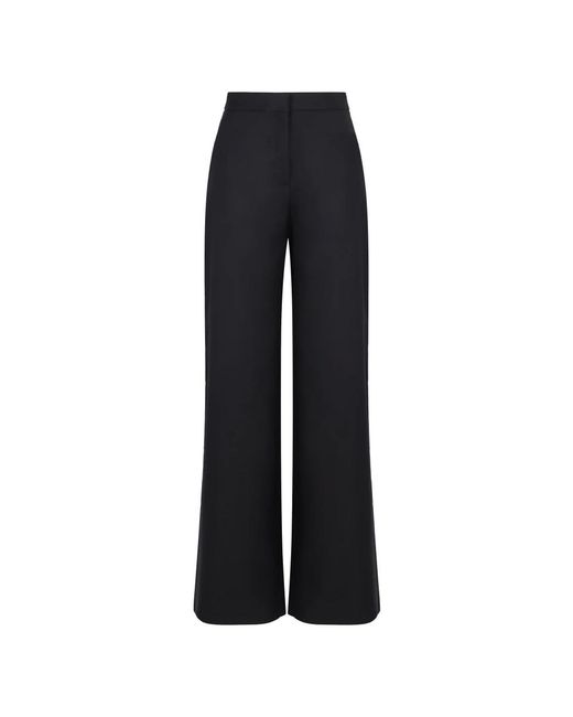 Max Mara Broeken ,Blauw ,Katoen Hoge Katoenen Broek Met Zijzakken in het Blue