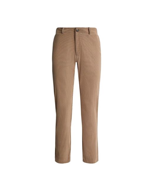 Rrd Brown Slim-Fit Trousers