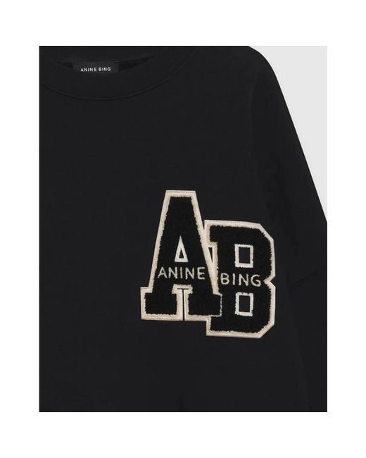 Anine Bing Black Sweatshirts