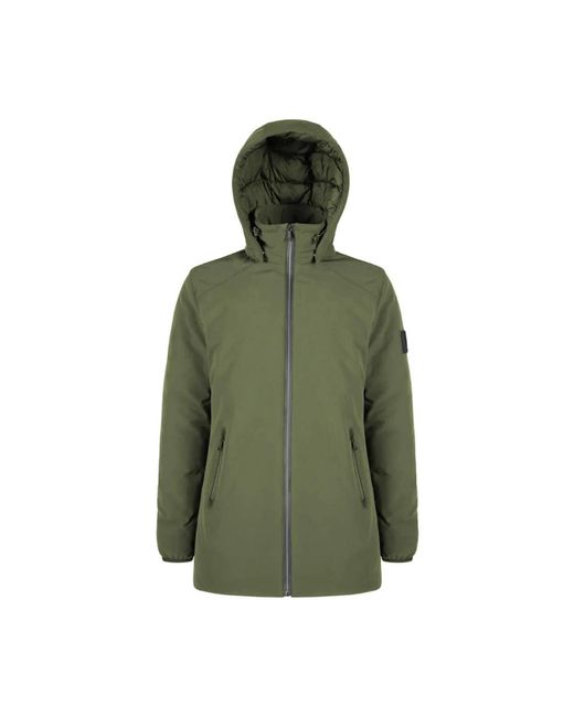 Giacca media in nylon softshell con piuma di Yes Zee in Green da Uomo