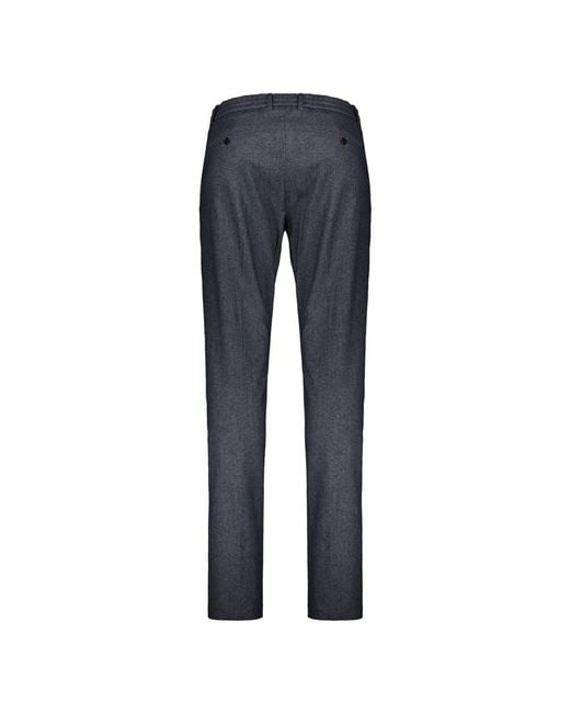 Moorer Blue Straight Trousers for men